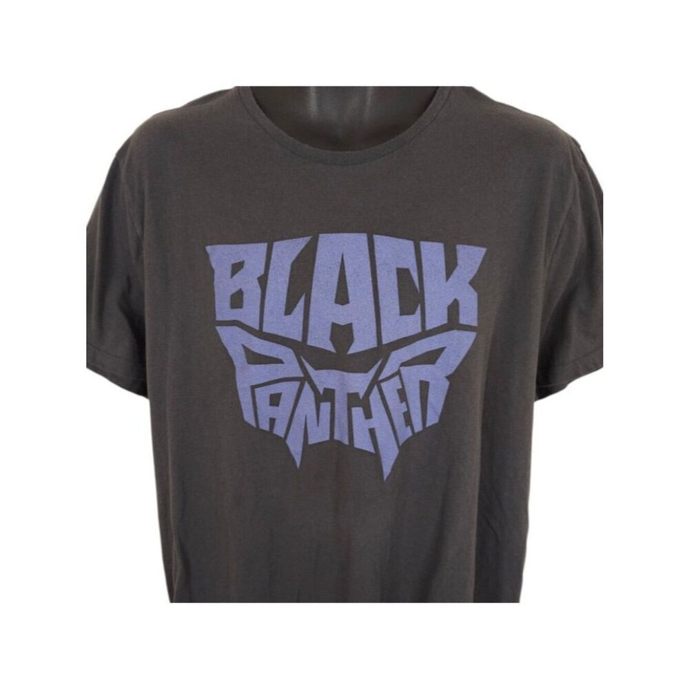 Black Panther T Shirt Mens Size XL Gray Marvel Comics Movie Promo